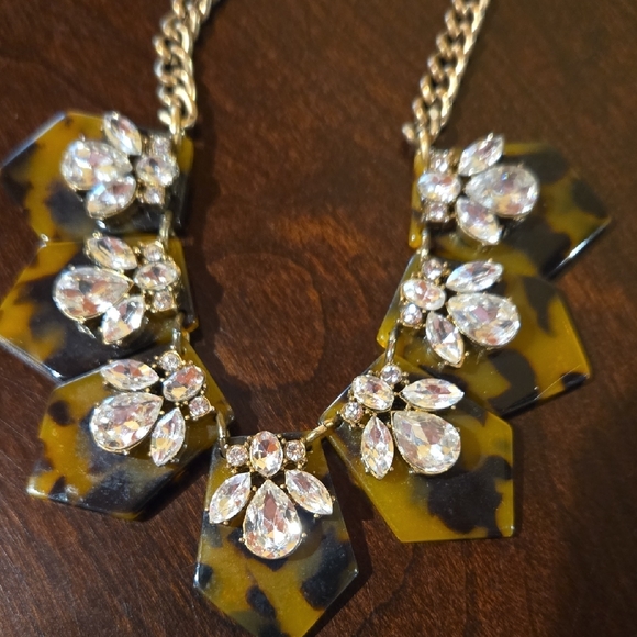 J. Crew Tortoiseshell and Crystal Necklace - Picture 5 of 8
